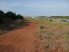 Riding the wide path past Lake Copper Breaks